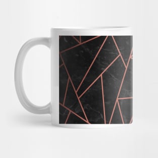 Rose Gold and Black Marble Mug